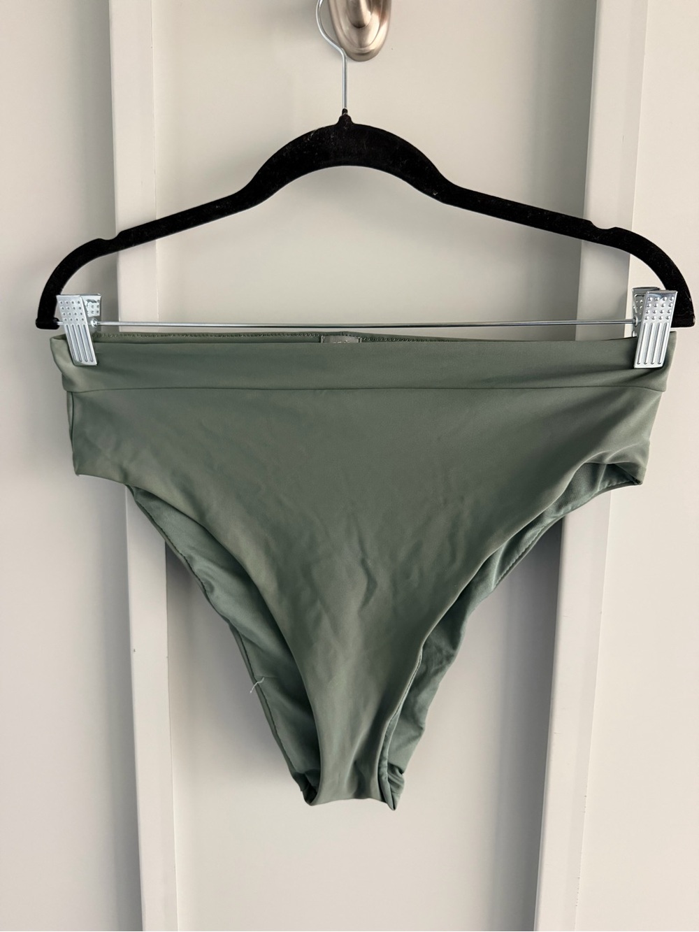 Aerie Super High-Rise Bikini Bottoms - Olive Green size L